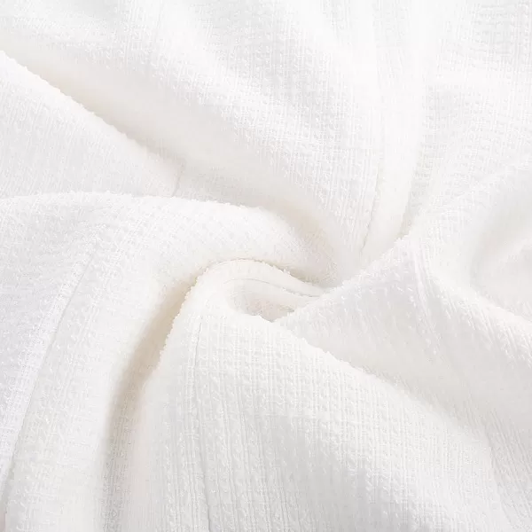 imageGRACE KARIN Womens Tweed Dress 2024 Fall Short Sleeve Button Bodycon Elegant Work Mini Dress Casual Dresses with PocketWhite