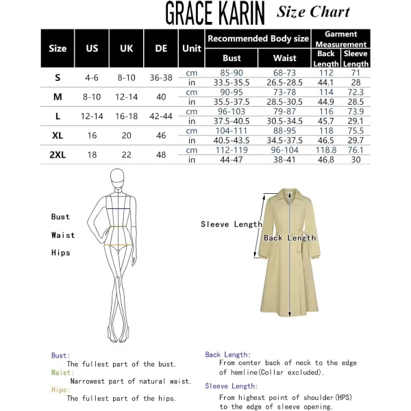 imageGRACE KARIN Womens Long Sleeve Wrap Dress Lapel V Neck Shirt Dress Casual A Line Midi Dress with Pockets BeltWine Red