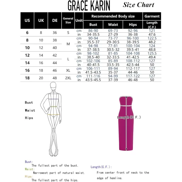 imageGRACE KARIN Womens Strapless Tube Dress Backless Bodycon Elegant Wedding Cocktail Party Maxi Long Dresses with Back SlitBlack