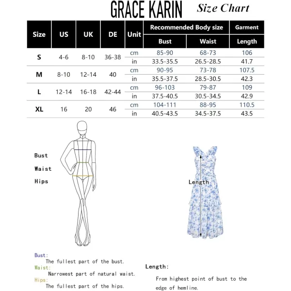 imageGRACE KARIN Womens Summer Boho Floral Tiered Dress Strap A Line Swing Flowy Midi Dress Ruffle Beach Wedding Guest DressFloral Purple