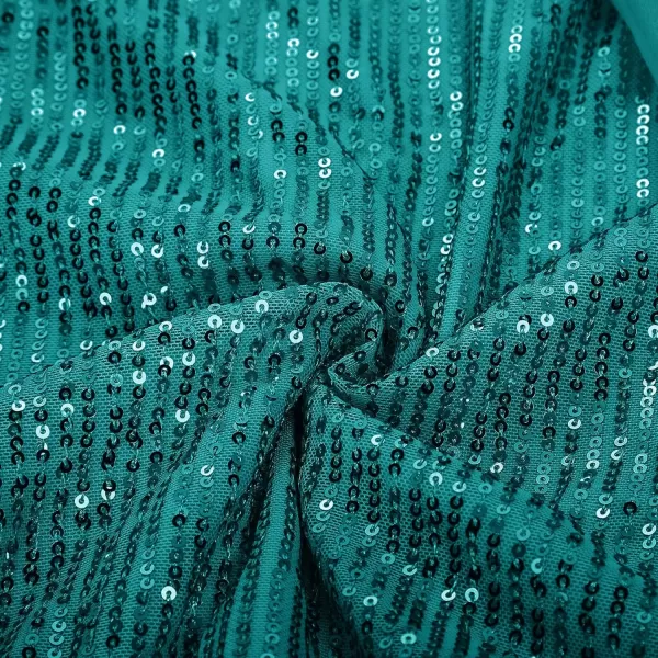 imageGRACE KARIN Girls Sequin Dress One Shoulder Birthday Party Prom Dresses 614YBlue Green