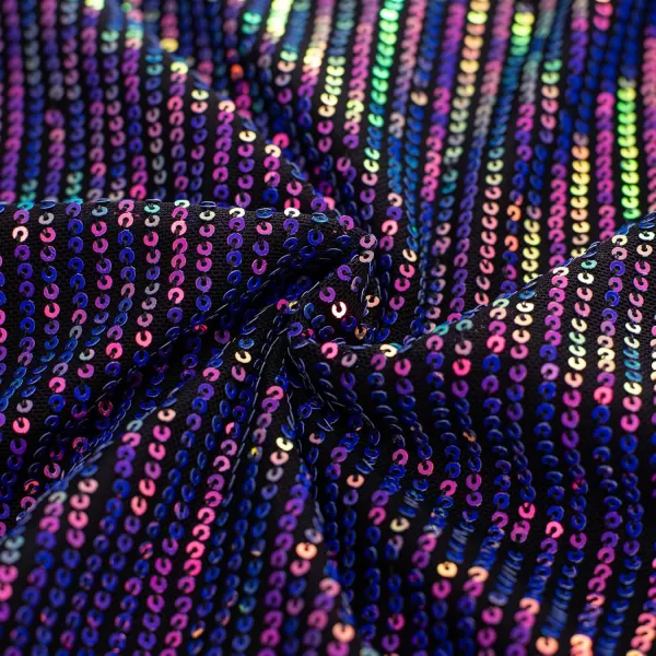 imageGRACE KARIN Girls Sequin Dress One Shoulder Birthday Party Prom Dresses 614YColorful Purple