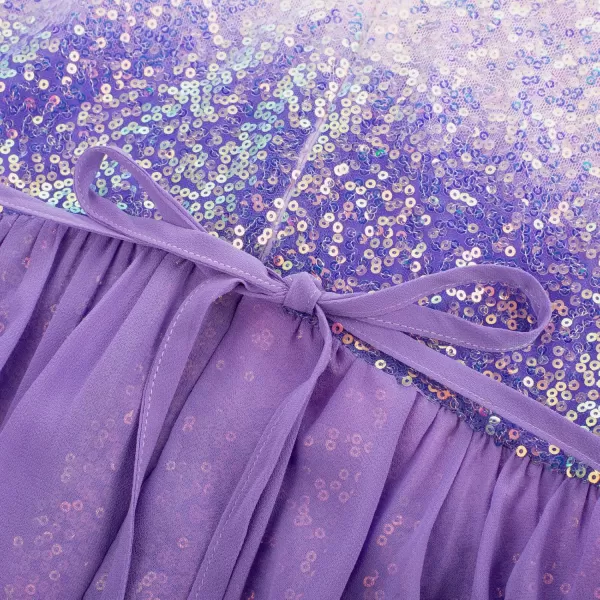 imageGRACE KARIN Girls Sequin Dress One Shoulder Birthday Party Prom Dresses 614YMulticolor Purple