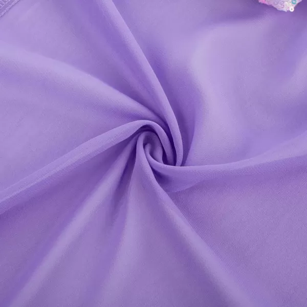 imageGRACE KARIN Girls Sequin Dress One Shoulder Birthday Party Prom Dresses 614YMulticolor Purple