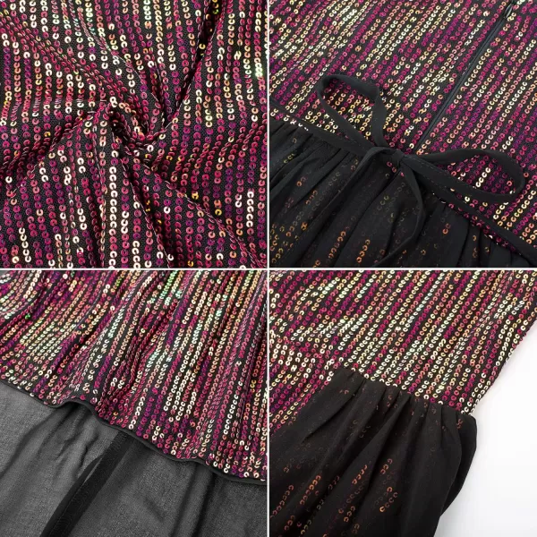 imageGRACE KARIN Girls Sequin Dress One Shoulder Birthday Party Prom Dresses 614YRed Brown
