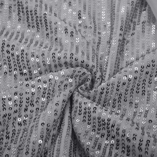 imageGRACE KARIN Girls Sequin Dress One Shoulder Birthday Party Prom Dresses 614YSilver Gray