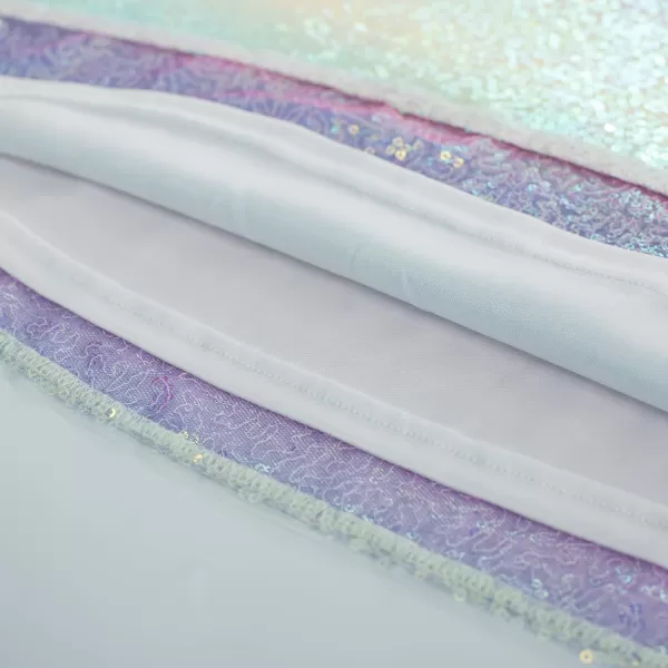 imageGRACE KARIN Girls Sequin Dress Short Flutter Sleeve Flare Silhouette Midi Dress with Hairbow 512YMulticolored