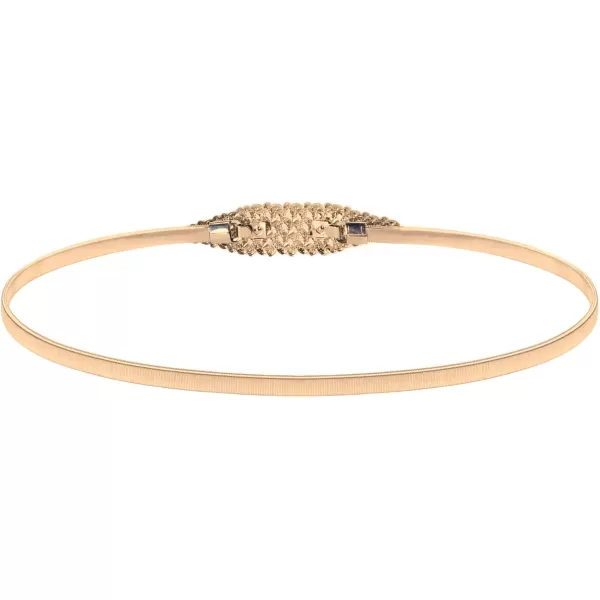 imageGRACE KARIN Women Skinny Metal Cinch Belt Gold Waistband Elastic Waist Belt CL633Gloddiamond Pearl