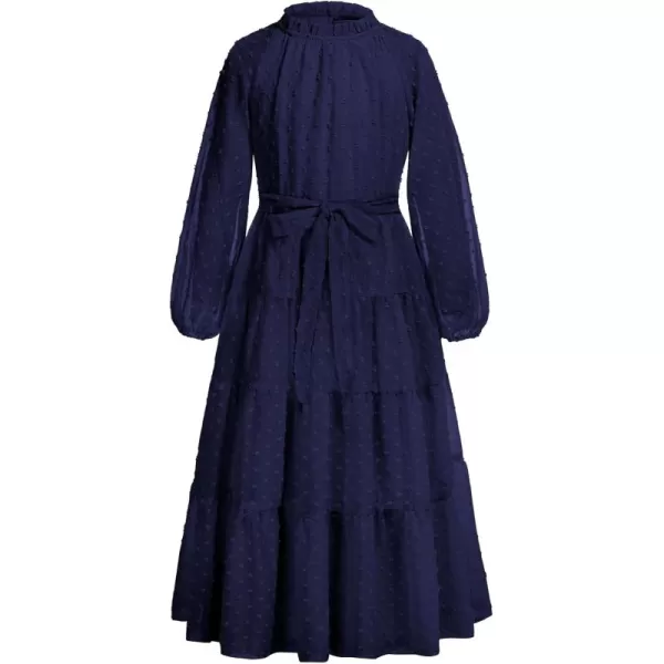 imageGRACE KARIN Girls Long Sleeve Dress Aline Flowy Maxi Dresses for Girls 514 YearsNavy Blue