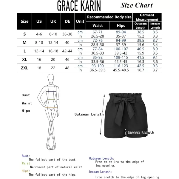 imageGRACE KARIN Women Summer Casual Shorts with Pockets Bowknot Tie WaistCl93bluegreen