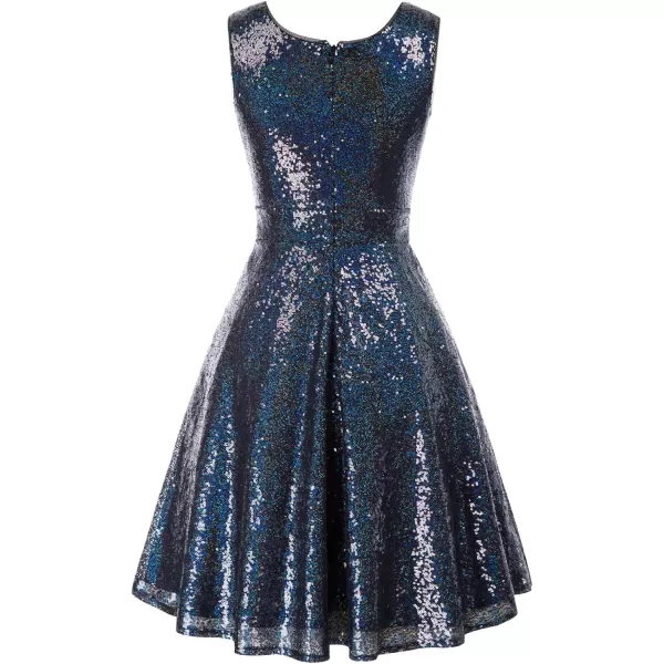 imageGRACE KARIN Womens Sequin Dresses Sleeveless VNeck Sparkly Glitter Evening Party DressBluegreensequin