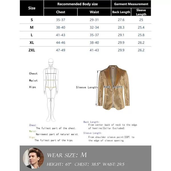 imageGRACE KARIN Mens Shiny Sequin Blazer Tuxedo One Button Slim Fit Suit Jacket for PartyPromWeddingDark Brown