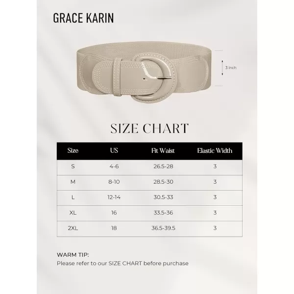 imageGRACE KARIN Womens 2024 Fashion Wide Stretchy Belt Casual Stretchy Belt for Dress SXXLApricot