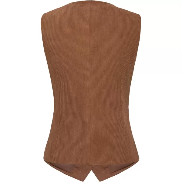 imageGRACE KARIN Womens Dressy Casual Versatile Full Lined Vest Tuxedo Suit WaistcoatBrown