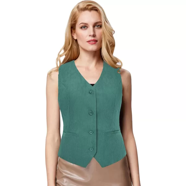 imageGRACE KARIN Womens Dressy Casual Versatile Full Lined Vest Tuxedo Suit WaistcoatGreen