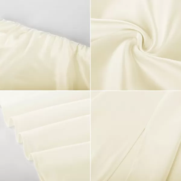 imageMidi Length Womens Skirts Cocktail Elastic Waist Silk Midi Skirt with Slit Champion S Champagne