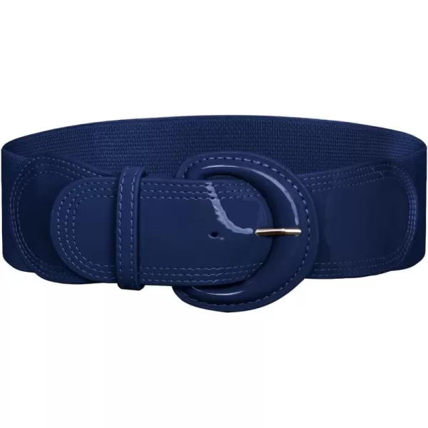 imageGRACE KARIN Womens 2024 Fashion Wide Stretchy Belt Casual Stretchy Belt for Dress SXXLNavy Blue