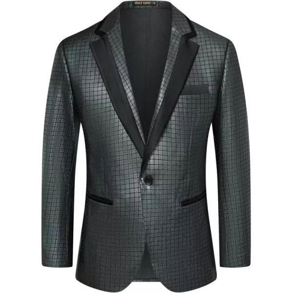 imageMens Tuxedo Jacket Slim Fit Shawl Lapel Blazer Suit Jackets for Party Prom Wedding DinnerBlack