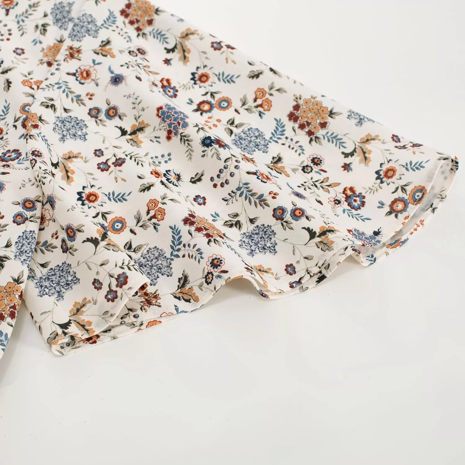 imageGRACE KARIN 2024 Womens Elegant V Neck Floral Peplum Tops Tie Front Short Bell Sleeve Shirts Tops BlouseApricot Floral