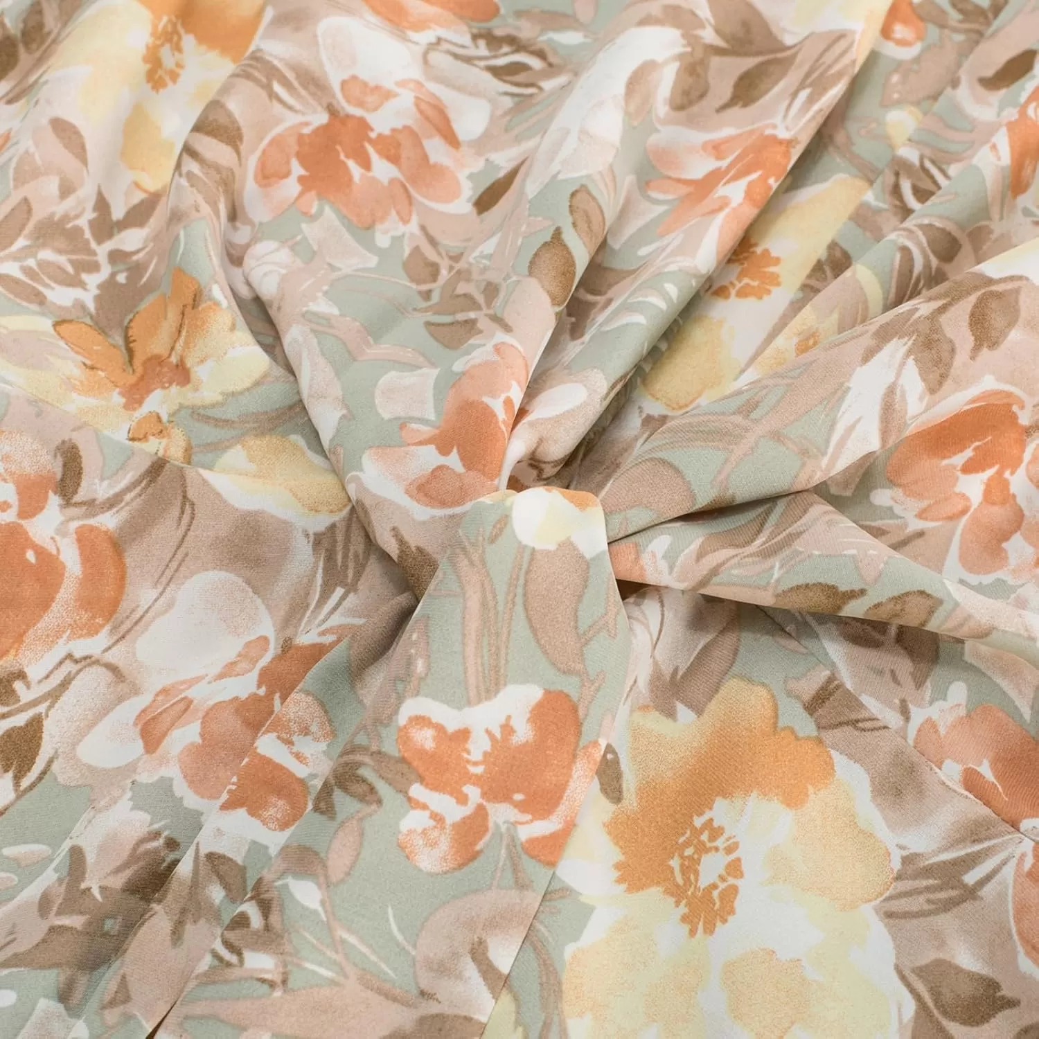 imageGRACE KARIN 2024 Womens Elegant V Neck Floral Peplum Tops Tie Front Short Bell Sleeve Shirts Tops BlouseLight Brown Yellow