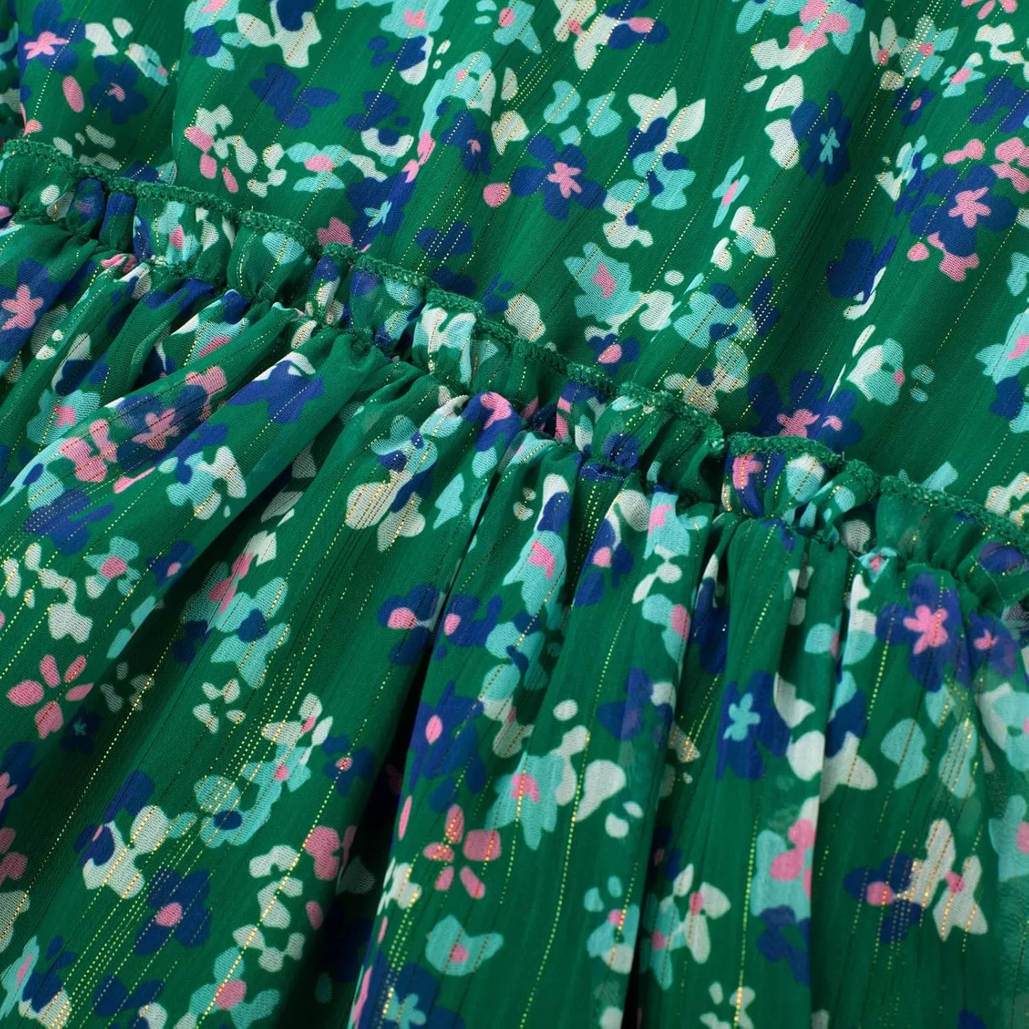 imageGRACE KARIN Girls Fall Long Sleeve Dress Formal Party Holiday Smocked Waist Midi Dresses 512YearsDark Green