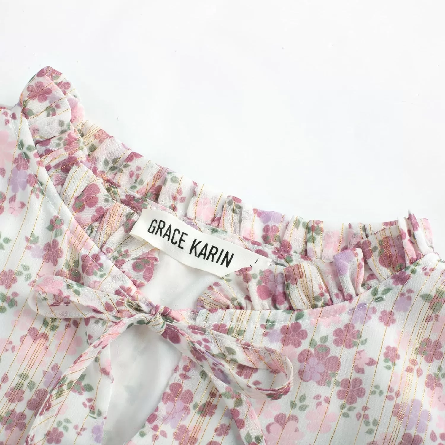 imageGRACE KARIN Girls Fall Long Sleeve Dress Formal Party Holiday Smocked Waist Midi Dresses 512YearsPurple Floral