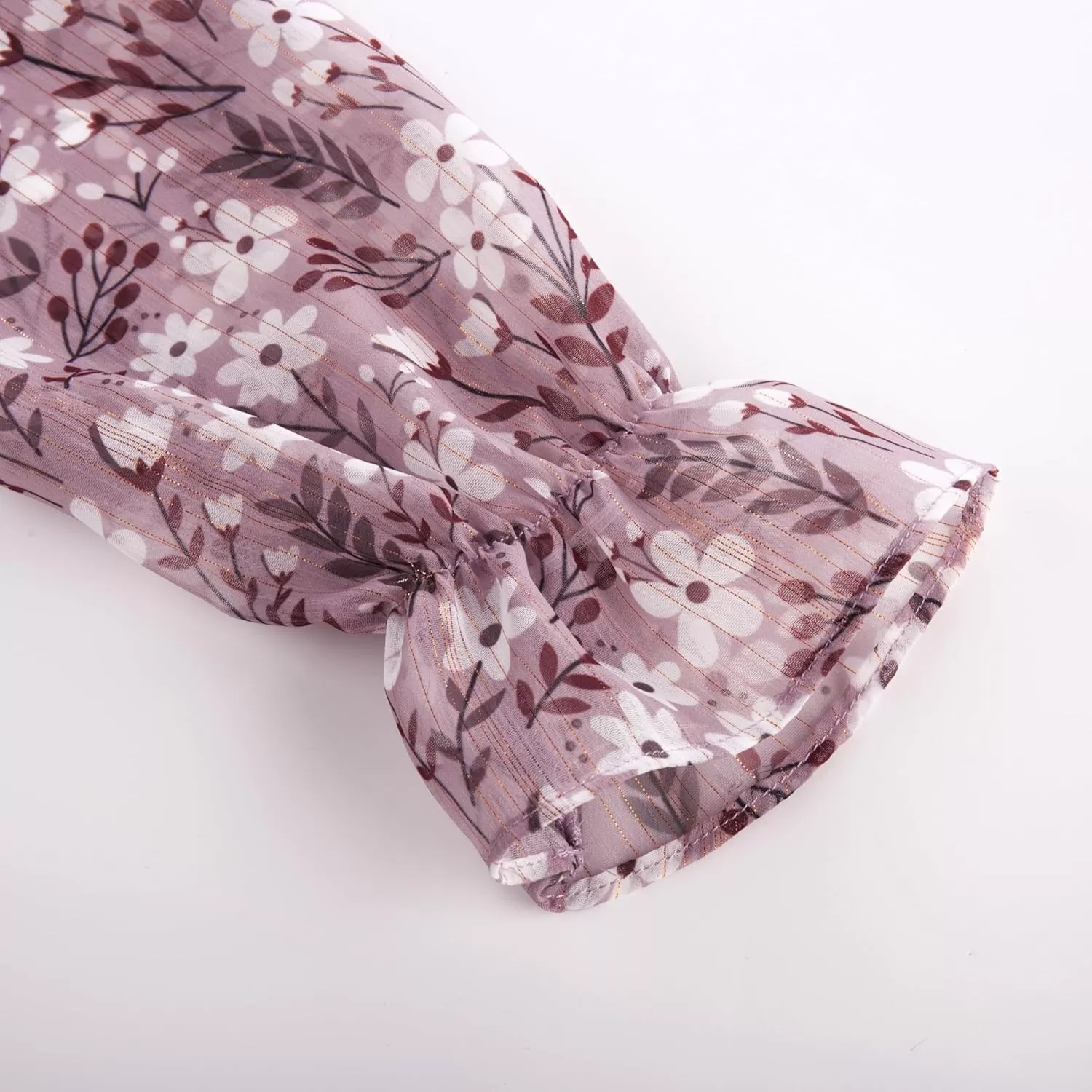 imageGRACE KARIN Girls Fall Long Sleeve Dress Formal Party Holiday Smocked Waist Midi Dresses 512YearsPurple White Floral