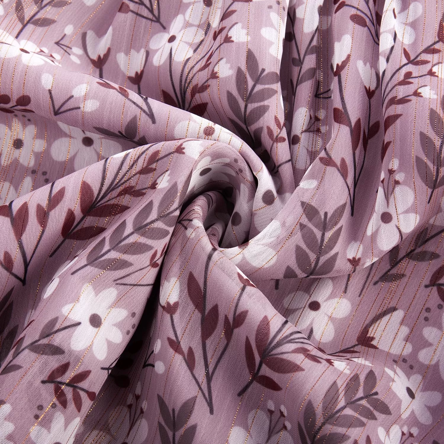 imageGRACE KARIN Girls Fall Long Sleeve Dress Formal Party Holiday Smocked Waist Midi Dresses 512YearsPurple White Floral