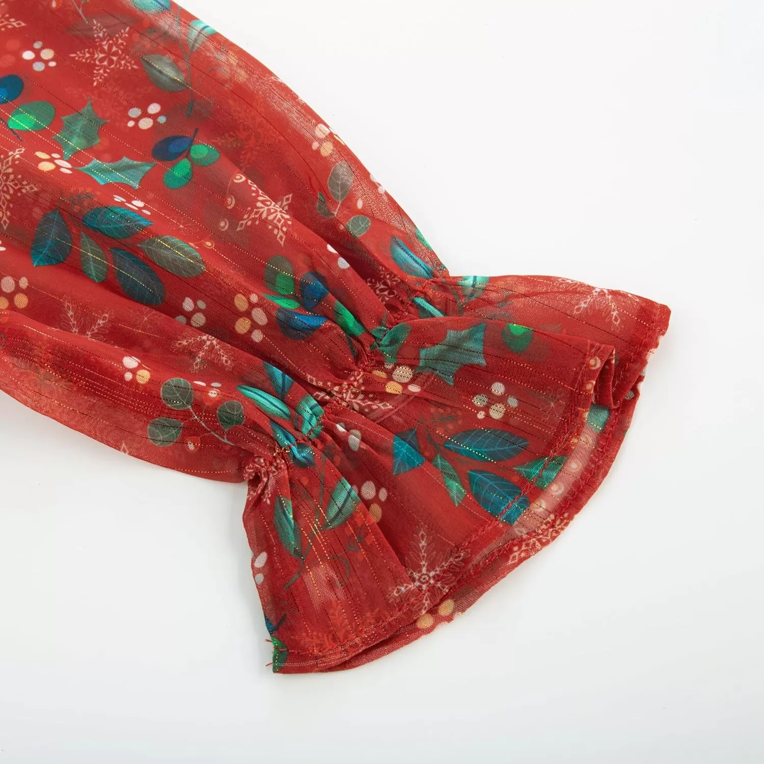 imageGRACE KARIN Girls Fall Long Sleeve Dress Formal Party Holiday Smocked Waist Midi Dresses 512YearsRed Leaves