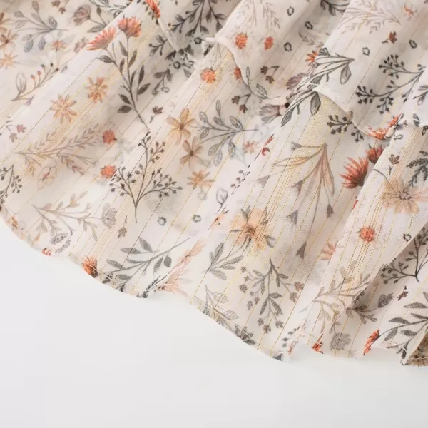 imageGRACE KARIN Girls Fall Long Sleeve Dress Formal Party Holiday Smocked Waist Midi Dresses 512YearsBeige