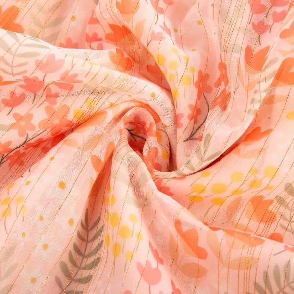 imageGRACE KARIN Girls Fall Long Sleeve Dress Formal Party Holiday Smocked Waist Midi Dresses 512YearsPink Orange Floral