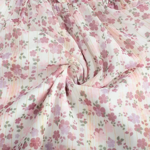 imageGRACE KARIN Girls Fall Long Sleeve Dress Formal Party Holiday Smocked Waist Midi Dresses 512YearsPurple Floral