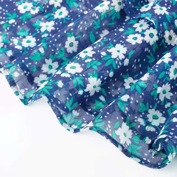 imageGRACE KARIN Girls Fall Long Sleeve Dress Formal Party Holiday Smocked Waist Midi Dresses 512YearsRoyal Blue