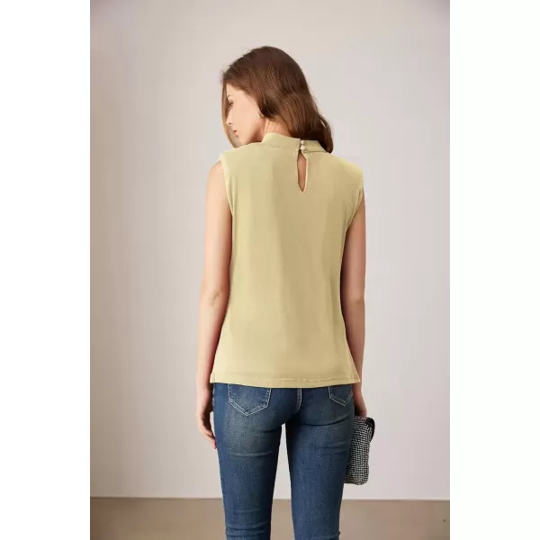 imageGRACE KARIN Womens 2024 Glitter Tank Top Sleeveless Shoulder Padded Cowl Neck Club Party ShirtsApricot