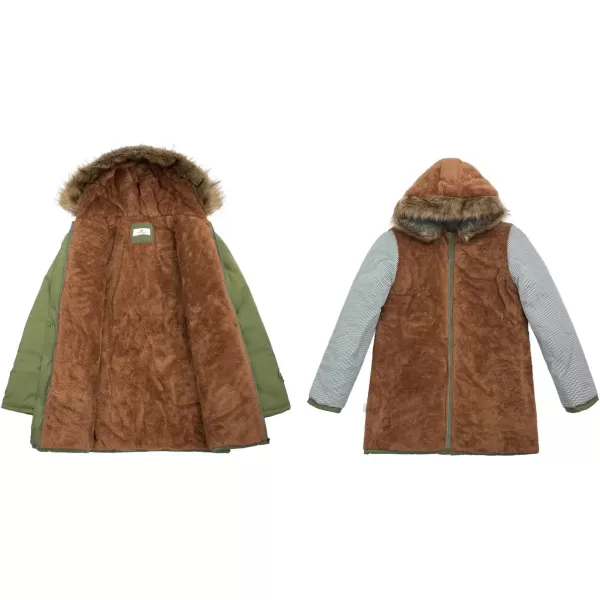 imageGRACE KARIN Womens Winter Coats Fleece Parkas Anoraks Hooded Military Jacket CoatsArmy Green