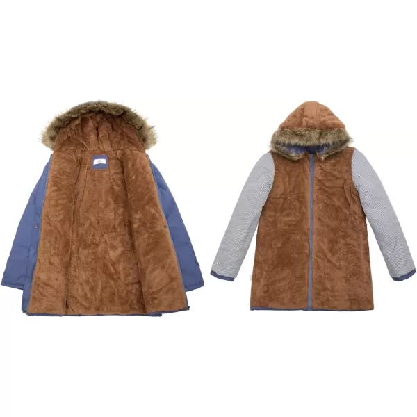 imageGRACE KARIN Womens Winter Coats Fleece Parkas Anoraks Hooded Military Jacket CoatsNavy Blue