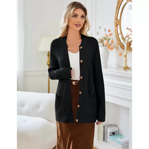 imageGRACE KARIN Womens 2024 Fall Long Sleeve Waffle Knit Cardigan Sweater Open Front Cardigan Button Loose Outerwear SXXL