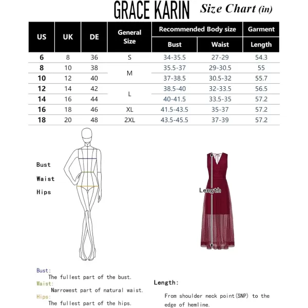 imageGRACE KARIN Long Black Dresses for Women 2024 Wedding Guest V Neck Sleeveless Elegant Evening Back V Prom Dress Black 6