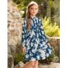 imageGRACE KARIN Girls Floral Long Sleeve Dresses Kid Mock Neck High Waist Casual Formal Elegant Fall Dress Size 514YNavy Floral