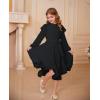 imageGRACE KARIN Girls Long Sleeve Dress Fall Spring Ruffle Swing Maxi High Low Formal Party Dress Size 512YBlack