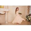 imageGRACE KARIN Girls Long Sleeve Dress Fall Spring Ruffle Swing Maxi High Low Formal Party Dress Size 512YChampagne