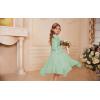 imageGRACE KARIN Girls Long Sleeve Dress Fall Spring Ruffle Swing Maxi High Low Formal Party Dress Size 512YGreen