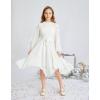 imageGRACE KARIN Girls Long Sleeve Dress Fall Spring Ruffle Swing Maxi High Low Formal Party Dress Size 512YWhite