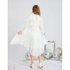 imageGRACE KARIN Girls Long Sleeve Dress Fall Spring Ruffle Swing Maxi High Low Formal Party Dress Size 512YWhite