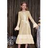 imageGRACE KARIN Girls Sequin Party Dress Formal Fancy Sparkle Birthday Graduation Long Sleeve Maxi Dress Size 512Gold