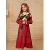 imageGRACE KARIN Girls Sequin Party Dress Formal Fancy Sparkle Birthday Graduation Long Sleeve Maxi Dress Size 512Red