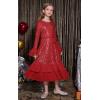 imageGRACE KARIN Girls Sequin Party Dress Formal Fancy Sparkle Birthday Graduation Long Sleeve Maxi Dress Size 512Red