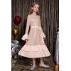 imageGRACE KARIN Girls Sequin Party Dress Formal Fancy Sparkle Birthday Graduation Long Sleeve Maxi Dress Size 512Rose Gold