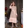 imageGRACE KARIN Girls Sequin Party Dress Formal Fancy Sparkle Birthday Graduation Long Sleeve Maxi Dress Size 512Rose Gold