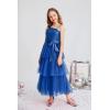 imageGRACE KARIN Girls Sequin Tulle Dress One Shoulder Formal Party Holiday Maxi Dress for Girl 614YBlue